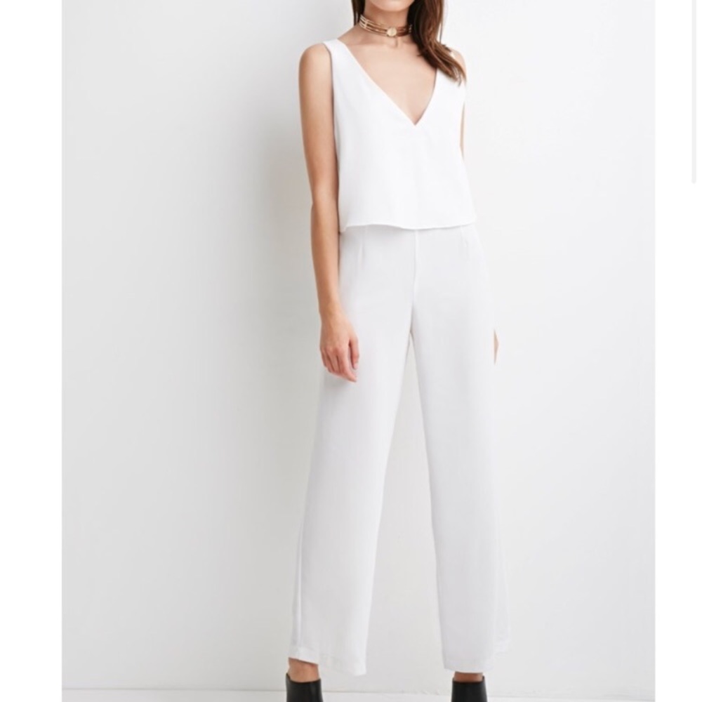 White Layered Jumpsuit NWT